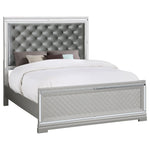 Eleanor Upholstered Tufted Bed Metallic - 223461KW - Luna Furniture