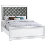 Eleanor Upholstered Tufted Bed White - 223561KW - Luna Furniture