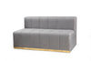 Elisha Gray Velvet Double Chaise Sectional - ELISHAGRAY-SEC - Luna Furniture