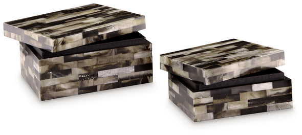 Ellford Black/Brown/Cream Box, Set of 2 - A2000596 - Luna Furniture