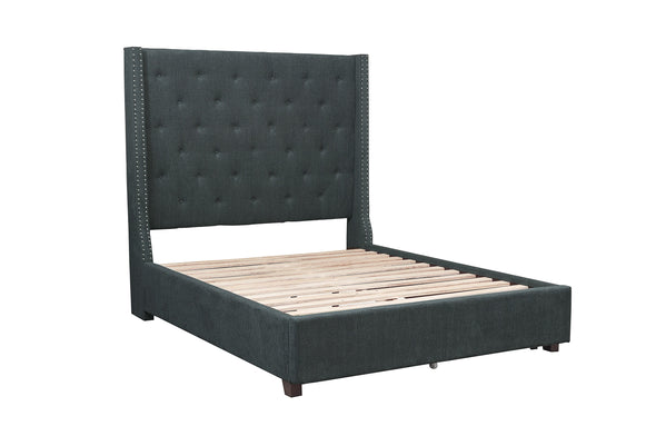 Fairborn Gray King Upholstered Platform Bed