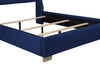 Franco Blue Velvet Queen Upholstered Bed
