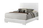 Felicity California King Panel Bed Glossy White - 203501KW - Luna Furniture