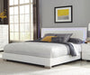 Felicity Eastern King Panel Bed with LED Lighting Glossy White - 203500KE - Luna Furniture