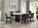 Finley PU - (GENUINE MARBLE) Counter Height Table & 6 Chairs - Finley PU - Luna Furniture
