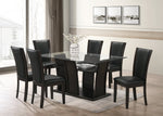 Florida - Black Dining Table + 6 Chair Set - Florida Black - Luna Furniture