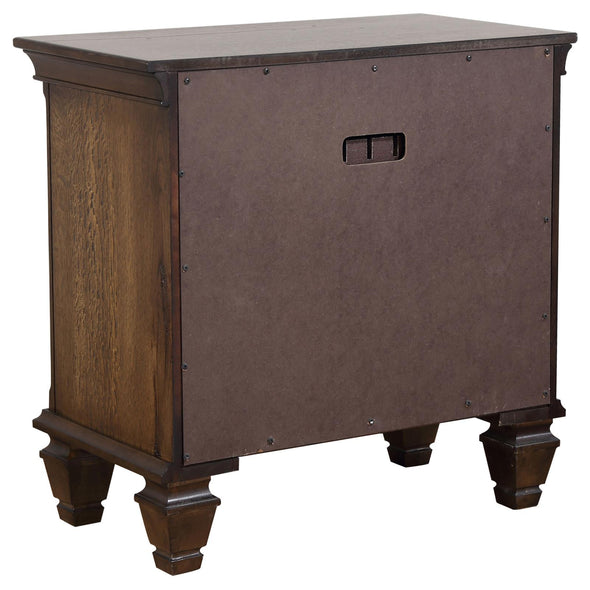 Franco 2-drawer Nightstand with Pull Out Tray Burnished Oak - 200972 - Luna Furniture