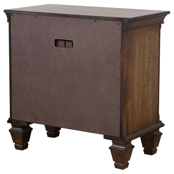 Franco 2-drawer Nightstand with Pull Out Tray Burnished Oak - 200972 - Luna Furniture