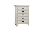 Franco 5-drawer Chest Antique White - 205335 - Luna Furniture