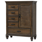 Franco 5-drawer Door Chest Burnished Oak - 200978 - Luna Furniture