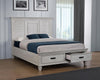Franco Eastern King Storage Bed Antique White - 205330KE - Luna Furniture