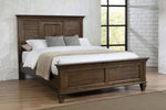 Franco Queen Panel Bed Burnished Oak - 200971Q - Luna Furniture