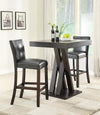 Freda Double X-shaped Base Square Bar Table Cappuccino - 100520 - Luna Furniture