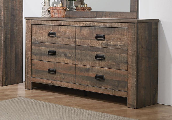 Frederick 6-drawer Dresser Weathered Oak - 222963 - Luna Furniture