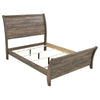 Frederick California King Sleigh Bed Weathered Oak - 222961KW - Luna Furniture