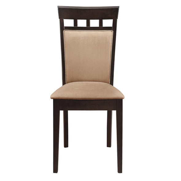 Gabriel Upholstered Side Chairs Cappuccino and Tan (Set of 2) - 100773 - Luna Furniture