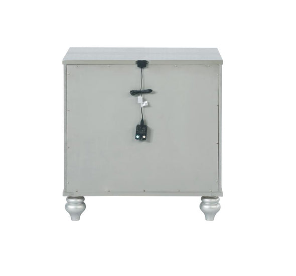 Gunnison 2-drawer Nightstand Silver Metallic - 223212 - Luna Furniture