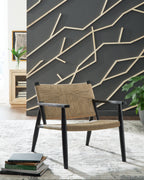 Halfmore Black/Natural Accent Chair - A3000672 - Luna Furniture