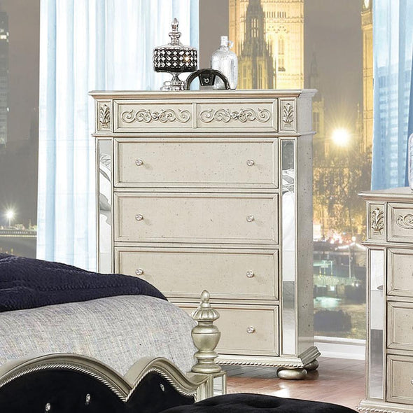 Heidi 5-drawer Chest Metallic Platinum - 222735 - Luna Furniture