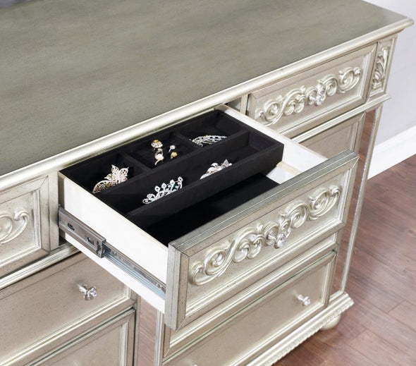 Heidi 9-drawer Dresser Metallic Platinum - 222733 - Luna Furniture