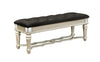 Heidi Upholstered Bench Metallic Platinum - 222736 - Luna Furniture