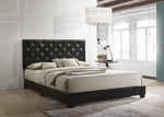 Lana Black Diamond Tufted Full Bed - Luna Furniture