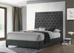 Sleepy Charcoal Gray King Bed - Luna Furniture