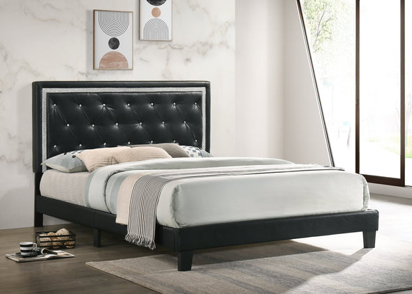 Armada Black Queen Platform Bed - Luna Furniture