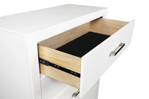 Jessica 5-drawer Chest White - 202995 - Luna Furniture