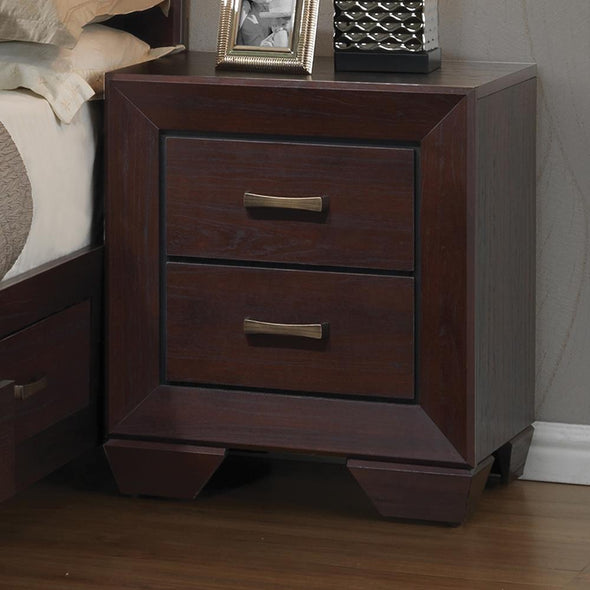 Kauffman 2-drawer Nightstand Dark Cocoa - 204392 - Luna Furniture