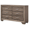 Kauffman 6-drawer Dresser Washed Taupe - 204193 - Luna Furniture
