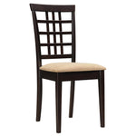 Kelso Lattice Back Dining Chairs Cappuccino (Set of 2) - 190822 - Luna Furniture
