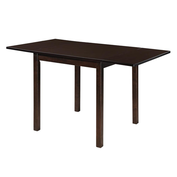 Kelso Rectangular Dining Table with Drop Leaf Cappuccino - 190821 - Luna Furniture