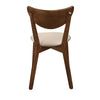 Kersey Dining Side Chairs with Curved Backs Beige and Chestnut (Set of 2) - 103062 - Luna Furniture