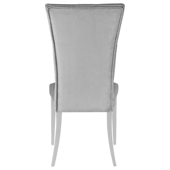 Kerwin Tufted Upholstered Side Chair (Set of 2) Grey and Chrome - 111103 - Luna Furniture