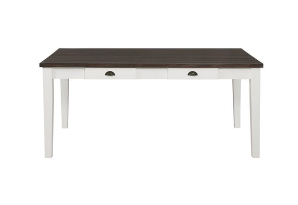 Kingman 4-drawer Dining Table Espresso and White - 109541 - Luna Furniture