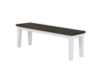 Kingman Rectangular Bench Espresso and White - 109543 - Luna Furniture