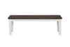 Kingman Rectangular Bench Espresso and White - 109543 - Luna Furniture