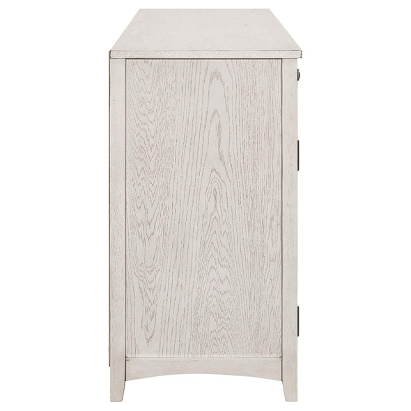 Kirby 3-drawer Rectangular Server with Adjustable Shelves Natural and Rustic Off White - 192695 - Luna Furniture