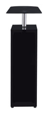 Koufax 1-drawer Bar Table Glossy Black - 120451 - Luna Furniture