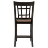 Lavon Lattice Back Counter Stools Tan and Espresso (Set of 2) - 105279 - Luna Furniture