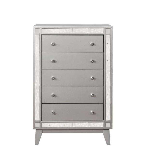 Leighton 5-drawer Chest Metallic Mercury - 204925 - Luna Furniture