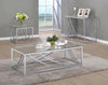 Lille Glass Top Rectangular Sofa Table Accents Chrome - 720499 - Luna Furniture