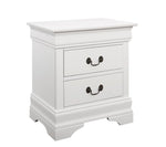 Louis Philippe 2-drawer Nightstand White - 204692 - Luna Furniture