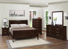 Louis Philippe Queen Panel Sleigh Bed Cappuccino - 202411Q - Luna Furniture