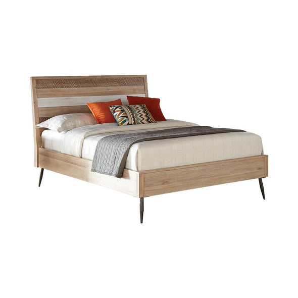 Marlow Queen Platform Bed Rough Sawn Multi - 215761Q - Luna Furniture