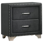 Melody 2-drawer Upholstered Nightstand Grey - 223382 - Luna Furniture