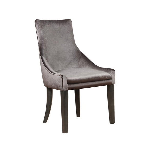 Mindy Upholstered Demi Wing Chairs Grey (Set of 2) - 121714 - Luna Furniture