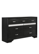 Miranda 7-drawer Dresser Black and Rhinestone - 206363 - Luna Furniture