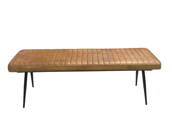 Misty Cushion Side Bench Camel and Black - 110643 - Luna Furniture